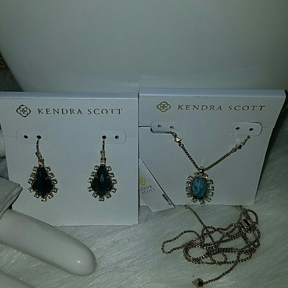 Kendra scott earrings and necklace set - Picture 2 of 6